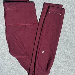 Lululemon size 6 wine colored leggings